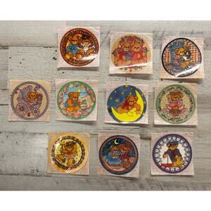 Vintage 1980s Lucy Rigg Teddy Bear Sticker Lot GUC